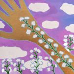 Golden Hand Purple Sky Emily Sabino Artist.